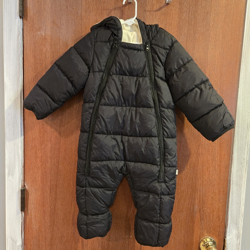 Black Puffer Snowsuit 18-24 Months